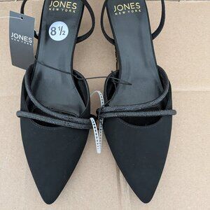 Jones New York Black Charra Shoes Heels with  Detailing Size 8.5 New